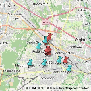 Mappa Via Pasquale Pozzi, 21052 Busto Arsizio VA, Italia (1.42923)