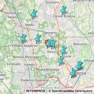 Mappa Via Giuseppe Mazzini, 20033 Desio MB, Italia (4.66417)