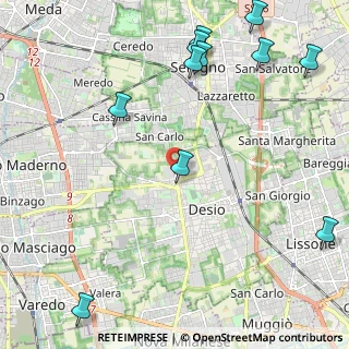 Mappa Via Giuseppe Mazzini, 20033 Desio MB, Italia (2.91273)