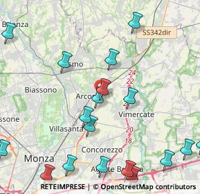 Mappa Via Montello, 20862 Arcore MB, Italia (5.7785)