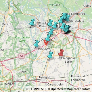 Mappa Via dei Dossi, 24040 Osio Sopra BG, Italia (7.51316)
