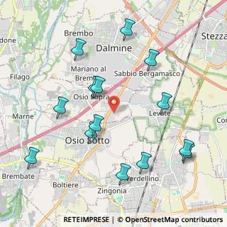 Mappa Via dei Dossi, 24040 Osio Sopra BG, Italia (2.235)