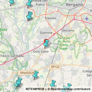 Mappa Via dei Dossi, 24040 Osio Sopra BG, Italia (7.61583)