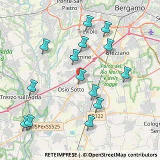 Mappa Via dei Dossi, 24040 Osio Sopra BG, Italia (4.48571)