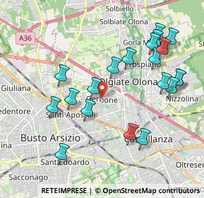 Mappa Piazza Pertini Sandro, 21057 Olgiate Olona VA, Italia (2.1195)