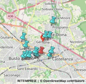 Mappa Piazza Pertini Sandro, 21057 Olgiate Olona VA, Italia (1.575)
