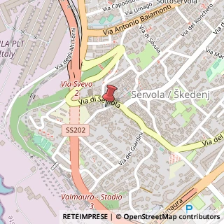 Mappa Via di servola 114, 34146 Trieste, Trieste (Friuli-Venezia Giulia)