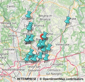 Mappa Via Papa Giovanni XXIII, 20853 Biassono MB, Italia (6.32842)