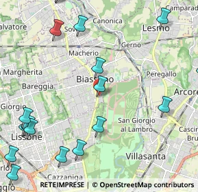 Mappa Via Papa Giovanni XXIII, 20853 Biassono MB, Italia (3.01222)