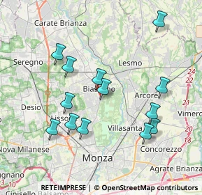 Mappa Via Papa Giovanni XXIII, 20853 Biassono MB, Italia (3.77385)