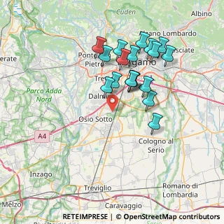 Mappa Via Don Giuseppe Zamboni, 24040 Levate BG, Italia (6.68556)