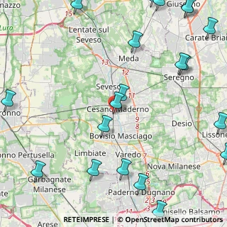 Mappa Via Giuseppe Parini, 20811 Cesano Maderno MB, Italia (6.4815)