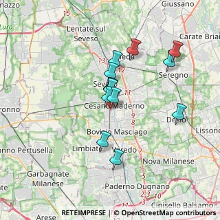 Mappa Via Giuseppe Parini, 20031 Cesano Maderno MB, Italia (2.82923)
