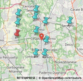 Mappa Via Giuseppe Parini, 20031 Cesano Maderno MB, Italia (3.87455)
