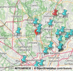 Mappa Via Giuseppe Parini, 20031 Cesano Maderno MB, Italia (9.682)