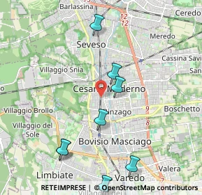 Mappa Via Giuseppe Parini, 20031 Cesano Maderno MB, Italia (2.69364)