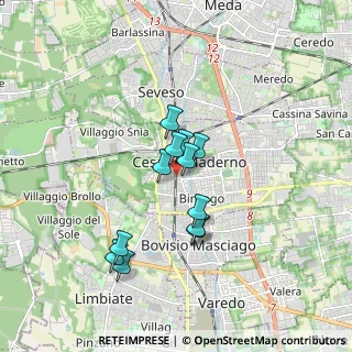 Mappa Via Giuseppe Parini, 20031 Cesano Maderno MB, Italia (1.3225)