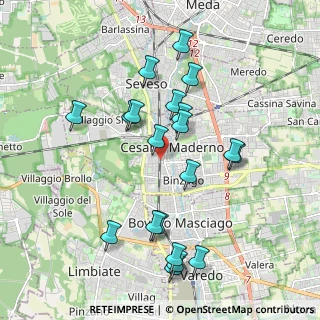 Mappa Via Giuseppe Parini, 20031 Cesano Maderno MB, Italia (1.947)