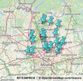 Mappa Via Giuseppe Parini, 20031 Cesano Maderno MB, Italia (10.2265)