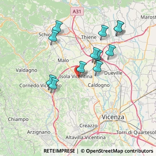 Mappa Via Alcide De Gasperi, 36033 Isola Vicentina VI, Italia (7.42833)