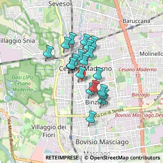 Mappa Via Leonardo Da Vinci, 20811 Cesano Maderno MB, Italia (0.6325)
