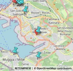 Mappa Via Pietraferrata, 34147 Trieste TS, Italia (3.59556)