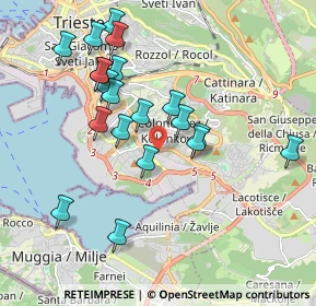 Mappa Via Pietraferrata, 34147 Trieste TS, Italia (1.869)