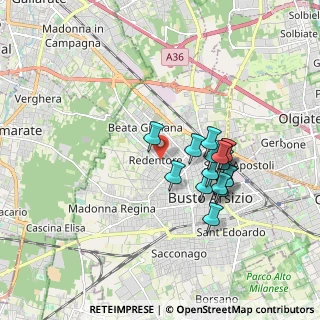 Mappa Via Gioacchino Rossini, 21052 Busto Arsizio VA, Italia (1.49875)