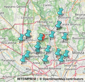 Mappa Via Roma, 20033 Villaggio Brollo MI, Italia (7.15889)