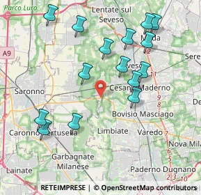 Mappa Via Roma, 20033 Villaggio Brollo MI, Italia (4.13133)