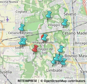 Mappa 20033 Villaggio Brollo MI, Italia (1.9525)