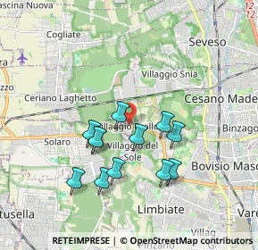 Mappa Via Roma, 20033 Villaggio Brollo MI, Italia (1.60333)