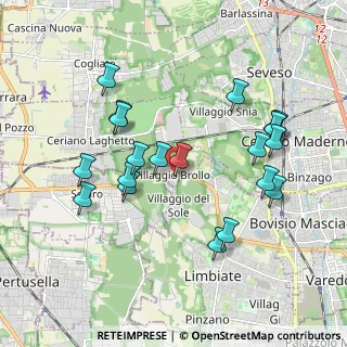 Mappa Via Roma, 20033 Villaggio Brollo MI, Italia (1.9345)