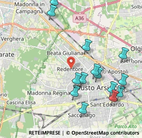 Mappa Via Francesco Cilea, 21052 Busto Arsizio VA, Italia (2.22214)
