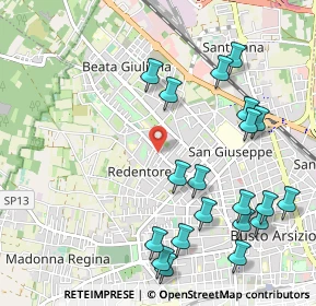 Mappa Via Francesco Cilea, 21052 Busto Arsizio VA, Italia (1.218)