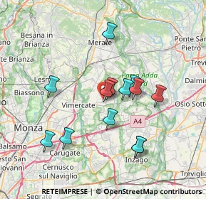 Mappa Via Giacomo Leopardi, 20882 Bellusco MB, Italia (6.42615)