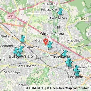 Mappa Via Milano, 21057 Olgiate Olona VA, Italia (2.88833)