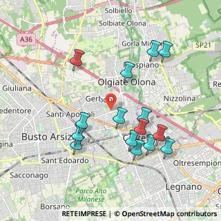 Mappa Via Milano, 21057 Olgiate Olona VA, Italia (1.93867)