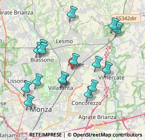 Mappa Via Gaetano Donizetti, 20862 Arcore MB, Italia (3.9275)