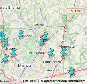 Mappa Via Gaetano Donizetti, 20862 Arcore MB, Italia (5.52167)