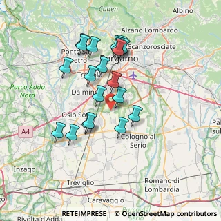 Mappa Via Brigata Alpina Orobica, 24040 Comun nuovo BG, Italia (6.5645)