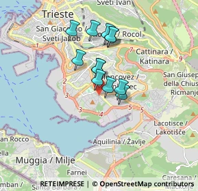 Mappa Via San Pantaleone, 34148 Trieste TS, Italia (1.24917)