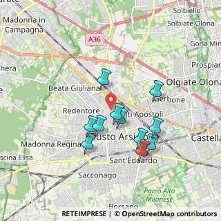 Mappa Via Fabio Filzi, 21052 Busto Arsizio VA, Italia (1.52545)