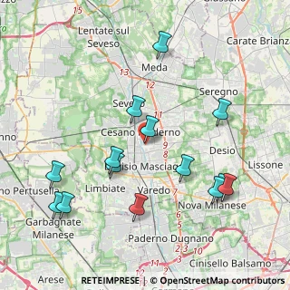 Mappa Via Camillo Benso Conte di Cavour, 20811 Cesano Maderno MB, Italia (4.33571)