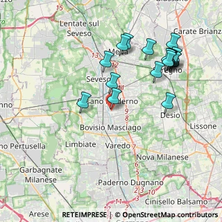 Mappa Via Camillo Benso Conte di Cavour, 20811 Cesano Maderno MB, Italia (4.32421)