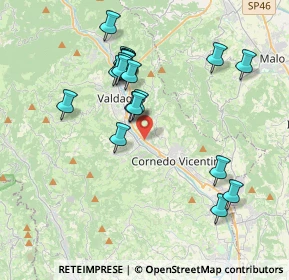 Mappa Via Vittorio Alfieri, 36073 Cornedo Vicentino VI, Italia (3.6295)