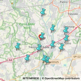 Mappa Via San Matteo, 24042 Capriate San Gervasio BG, Italia (4.14667)