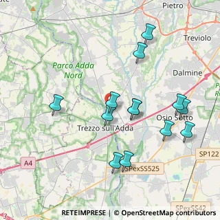 Mappa Via San Matteo, 24042 Capriate San Gervasio BG, Italia (3.95231)