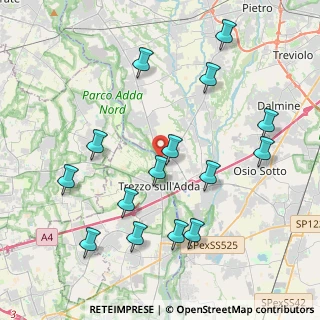 Mappa Via Gandolfi, 24042 Capriate San Gervasio BG, Italia (4.40067)