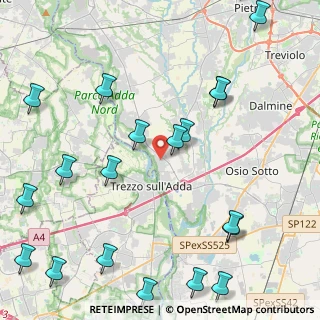 Mappa Capriate S.G. - via Bergamo, 24042 Capriate San Gervasio BG, Italia (5.9395)